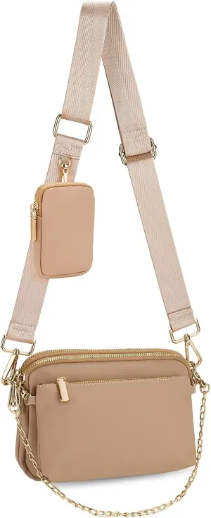 Uromee Crossbody Bags for Women Fashion Shoulder Purse Fanny Pack Travel Hiking Detachable Pouch Adjustable Strap