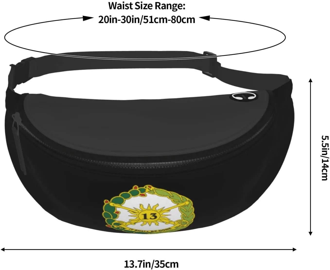Us Army 13th Cavalry Regiment Unisex Leisure Waist Bag Outdoor Sports Running Waist Bag Business Travel Mobile Phone Bag