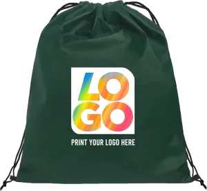 USMG Custom Drawstring Non-Woven Tote Bags - Ideal for Party Favors, Gifts, and Promotions with Vibrant Multi-Color Imprint