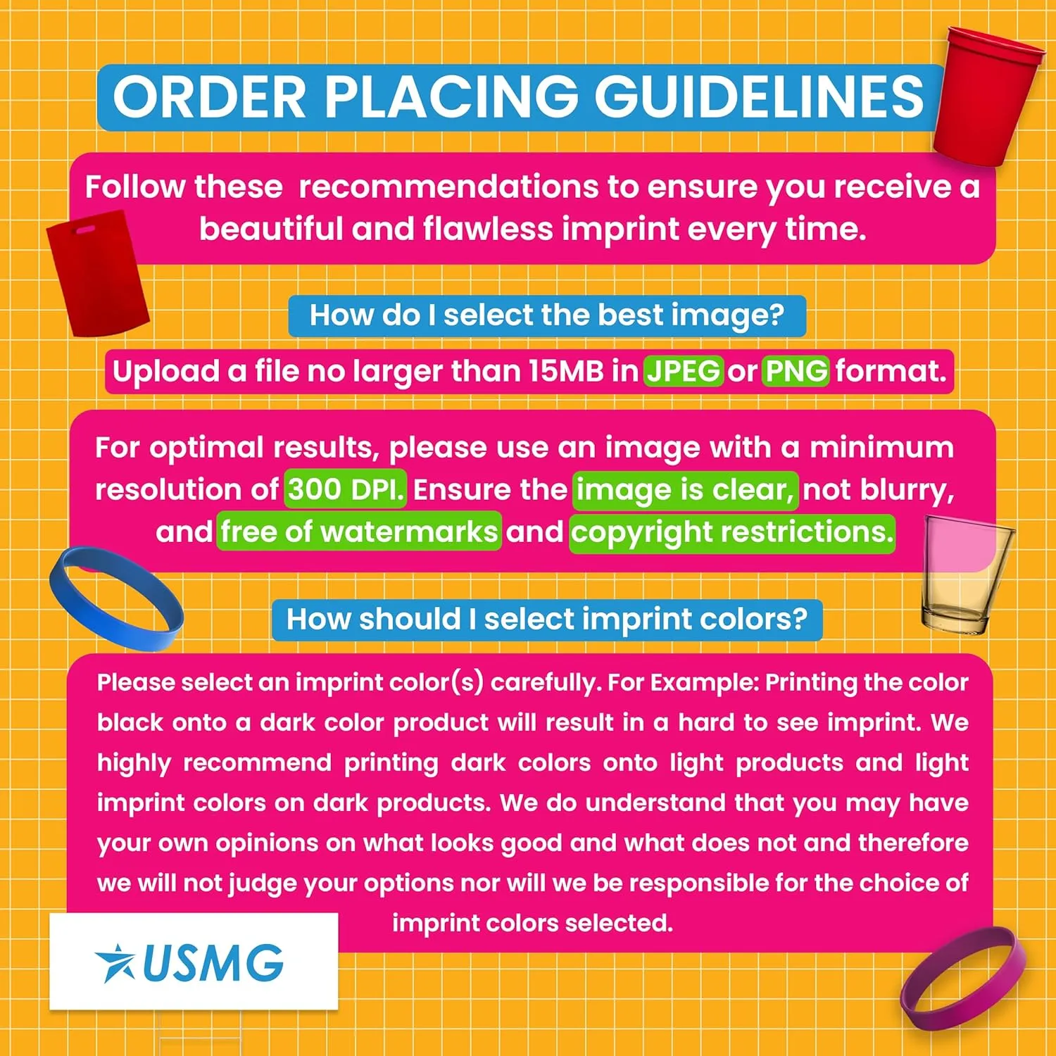 USMG Custom Drawstring Non-Woven Tote Bags - Ideal for Party Favors, Gifts, and Promotions with Vibrant Multi-Color Imprint
