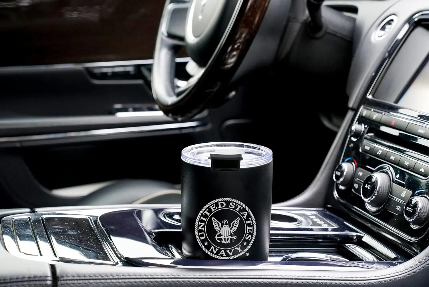 USN 20oz Double Wall Vacuum Insulated Stainless Steel Navy Tumbler Travel Mug
