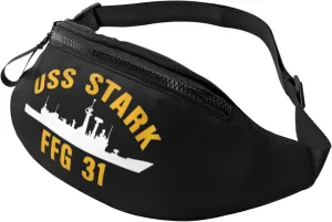 Uss Stark Ffg 31 Adjustable Leisure Waistpack Outdoor Sports Running Waistpack Travel Phone Bag