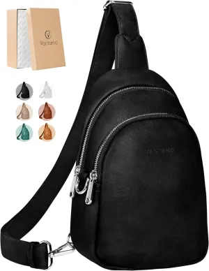 Vantamo Crossbody Sling Bags for Women, RFID & Anti-Pickpocket Clip Cross Body Bag, Adjustable Strap Travel Fanny Pack