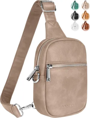 Vantamo Small Crossbody Bags for Women, Sling Bag with RFID & Anti-Pickpocket Clip, Adjustable Strap Cross Body Fanny Packs