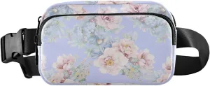 Various Watercolor Flowers Fanny Pack Crossbody Bag for Men Women Belt Bag Bum Bag with Adjustable Strap, Fashion Waist Packs for Travel Running Workout