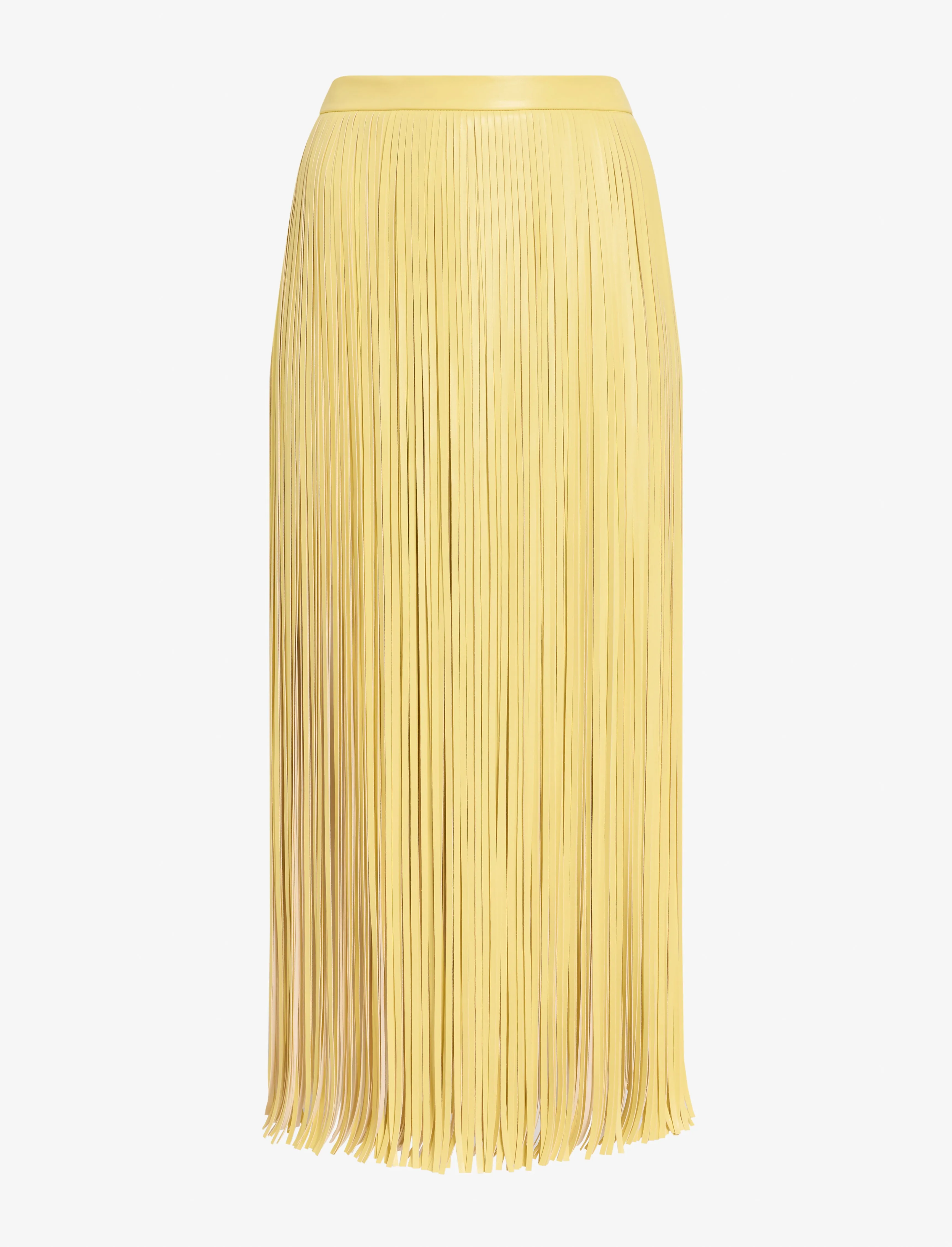 Veda Skirt in Faux Leather Fringe