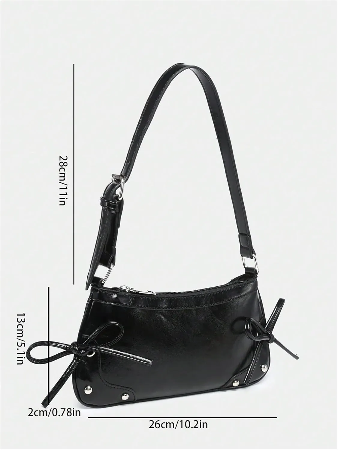 Verdusa Women's Top Handle Shoulder Bag Cute Bow Leather Purses Bags