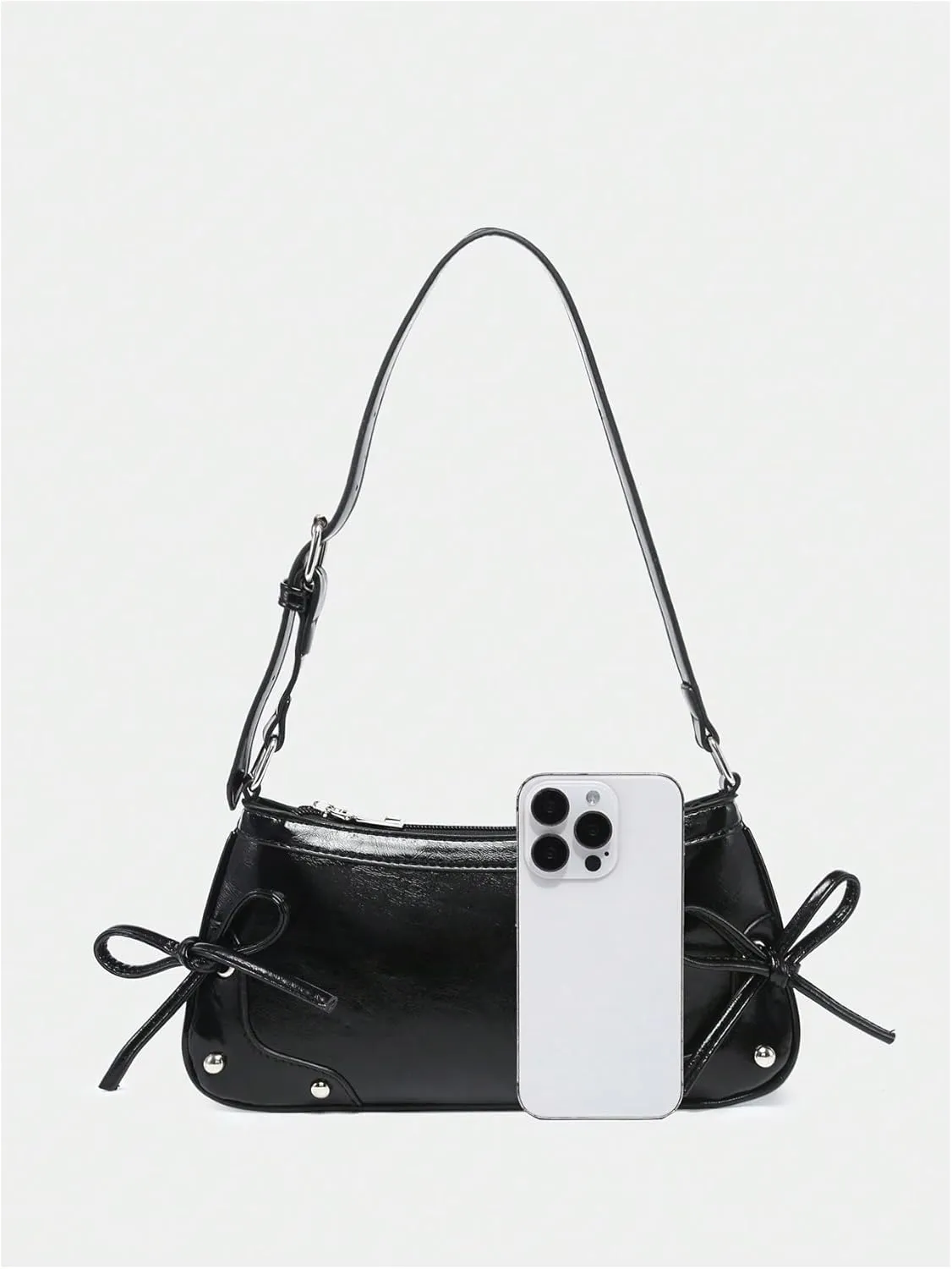 Verdusa Women's Top Handle Shoulder Bag Cute Bow Leather Purses Bags