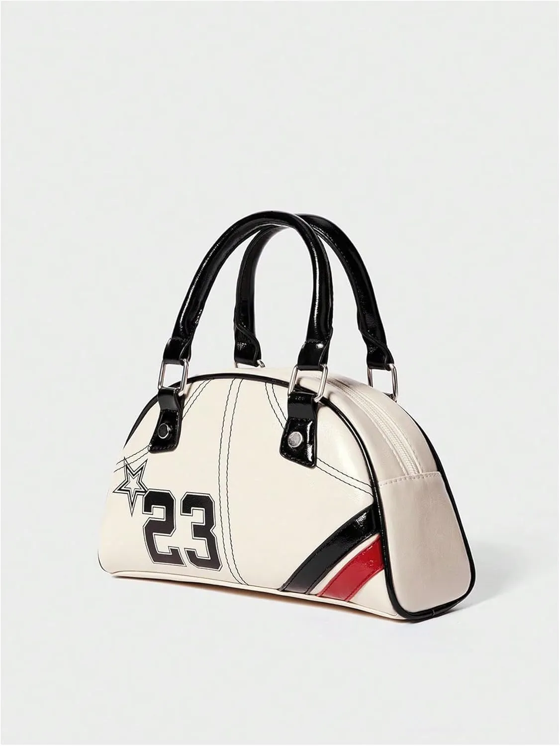 Verdusa Women's Y2K Color Block Shoulder Handbags Top Handle Leather Bags