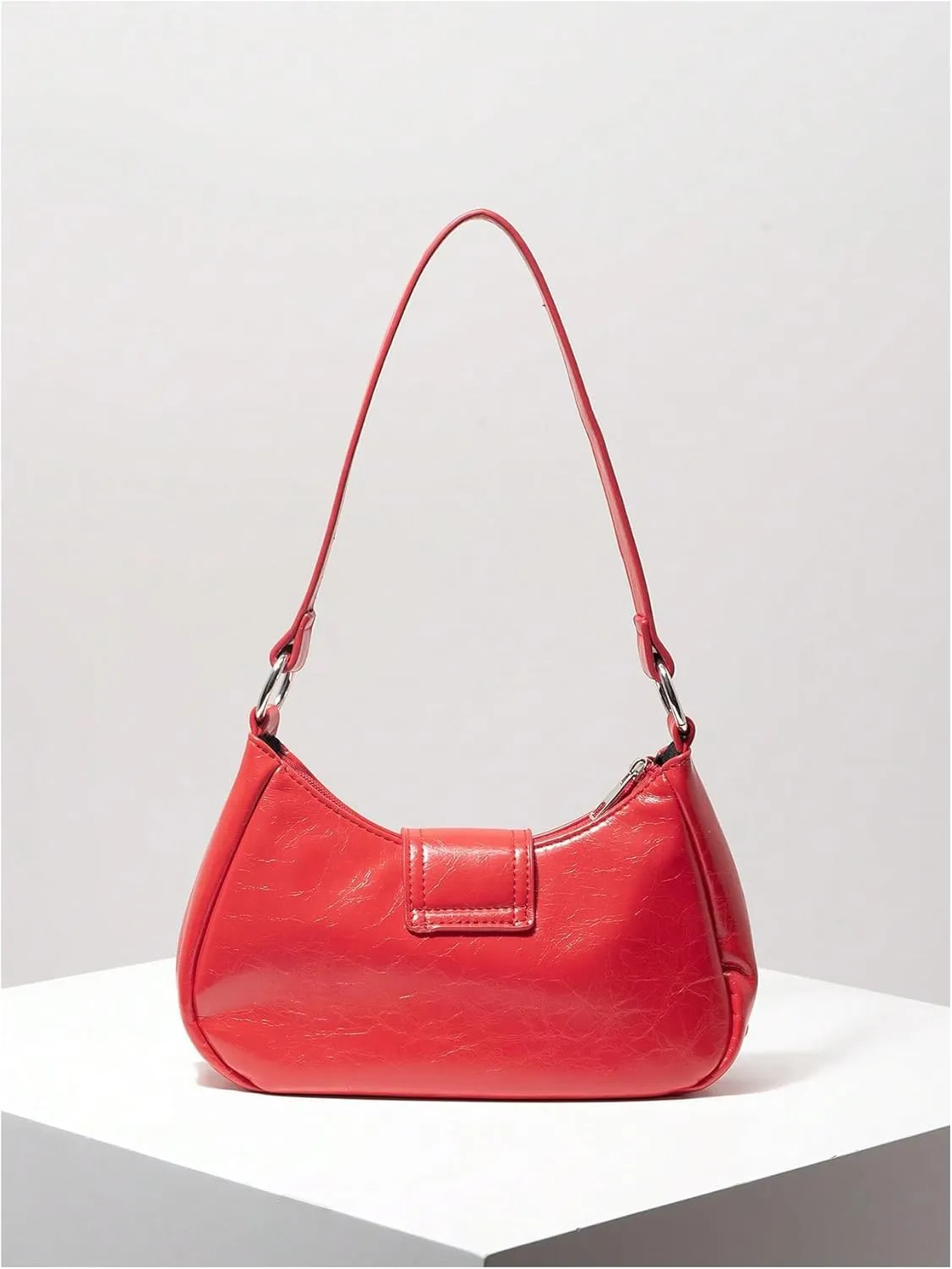 Verdusa Women's Y2k Purse Top Handle Shoulder Bag Buckle Punk Hobo Clutch Purses Bags