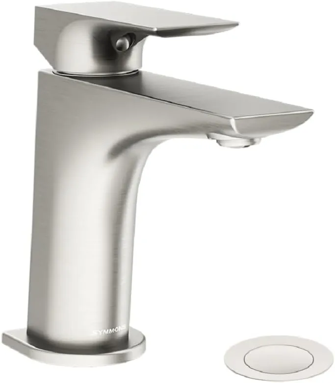 Verity Single-Hole Single-Handle Bathroom Faucet with Push Pop Drain (1.0 GPM)