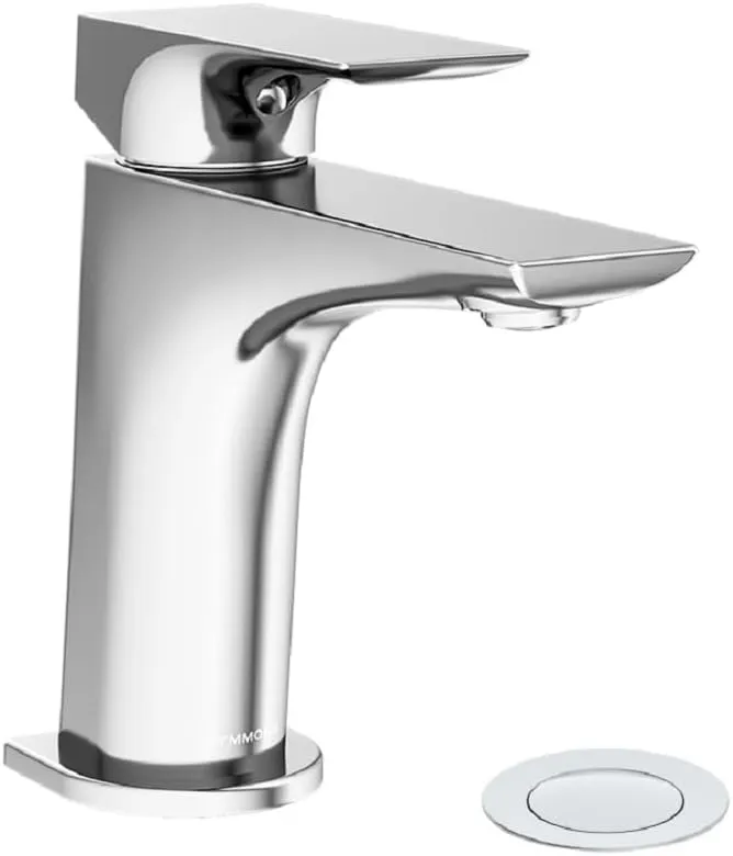 Verity Single-Hole Single-Handle Bathroom Faucet with Push Pop Drain (1.0 GPM)