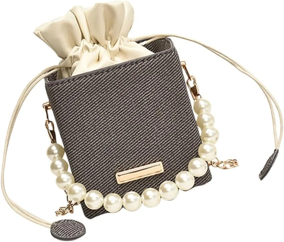 Versatile Bucket Bag For Women Shoulder Bags with Detachable Chain Strap Evening Purse Top Handle Bag Handbag