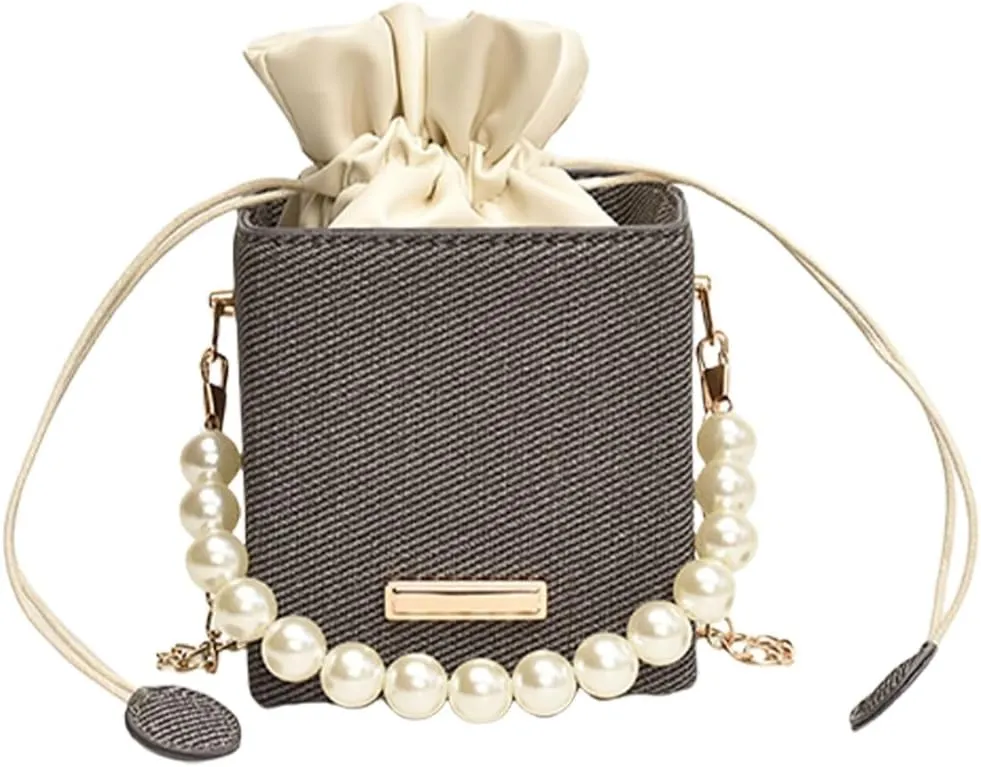 Versatile Bucket Bag For Women Shoulder Bags with Detachable Chain Strap Evening Purse Top Handle Bag Handbag
