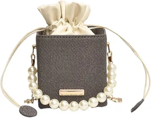 Versatile Bucket Bag For Women Shoulder Bags with Detachable Chain Strap Evening Purse Top Handle Bag Handbag