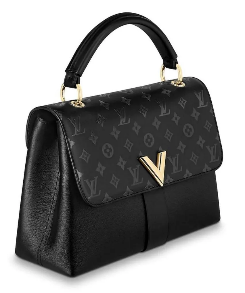 Very One handle Leather Handbag, Black