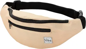 Vibe Festival Gear Fanny Pack for Men Women - Many Prints - Black Holographic Silver Gold Cute Waist Bag for Festival Rave Hiking Running Cycling
