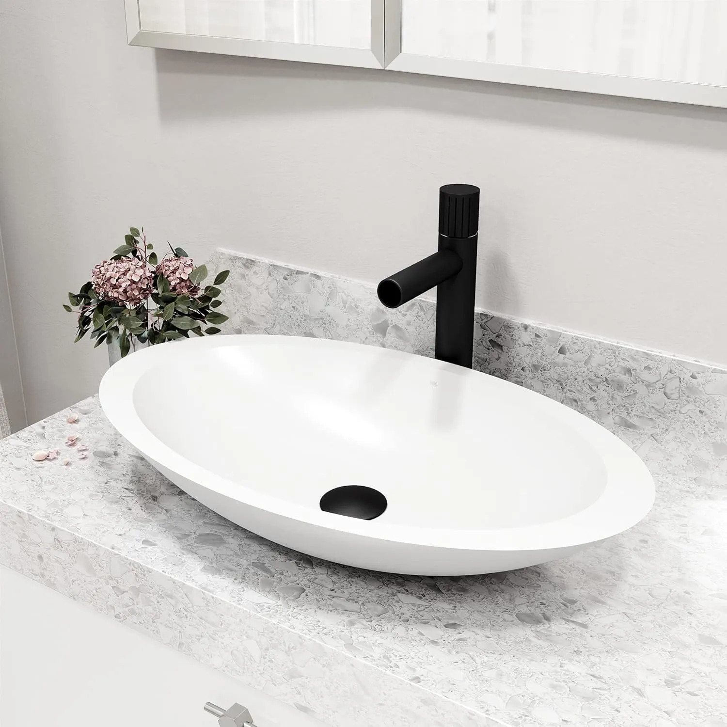 VIGO Ashford 11'' H Single Handle Single-Hole Bathroom Vessel Faucet in Matte Black-VG03034MB