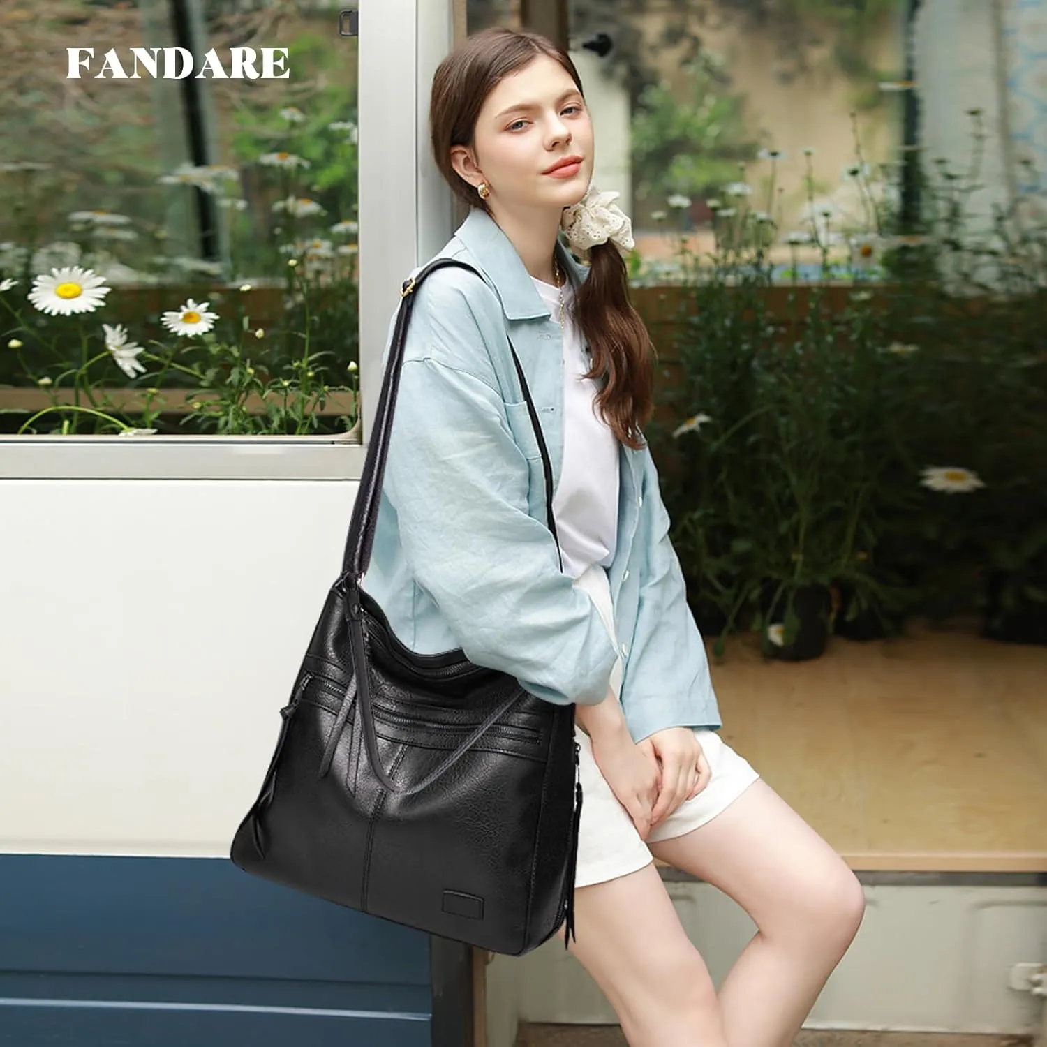 Vintage Handbag Women Hobo Top-handle Tote Bags Ladies Shoulder Bucket