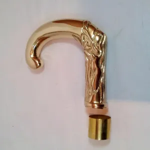 Vintage Handle Solid Brass Designer Head Handle for Walking Stick Cane Top Topper for Gift by Wood Antique Collection