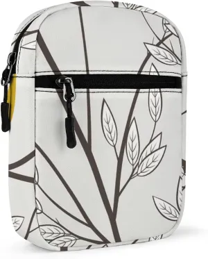 Vintage Red Yellow Blue Birds Tree Branches with Leaves Adjustable Fanny Waist Pack Pouch, Waterproof Crossbody Runners Bag Wallet for Gym Hiking Fitness Women Men 6.1 x 2.2 x 7.9 inch