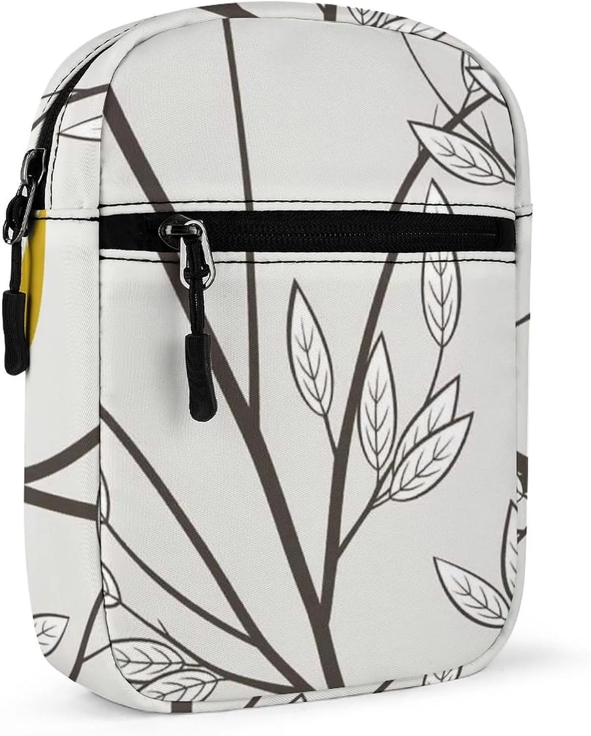 Vintage Red Yellow Blue Birds Tree Branches with Leaves Adjustable Fanny Waist Pack Pouch, Waterproof Crossbody Runners Bag Wallet for Gym Hiking Fitness Women Men 6.1 x 2.2 x 7.9 inch