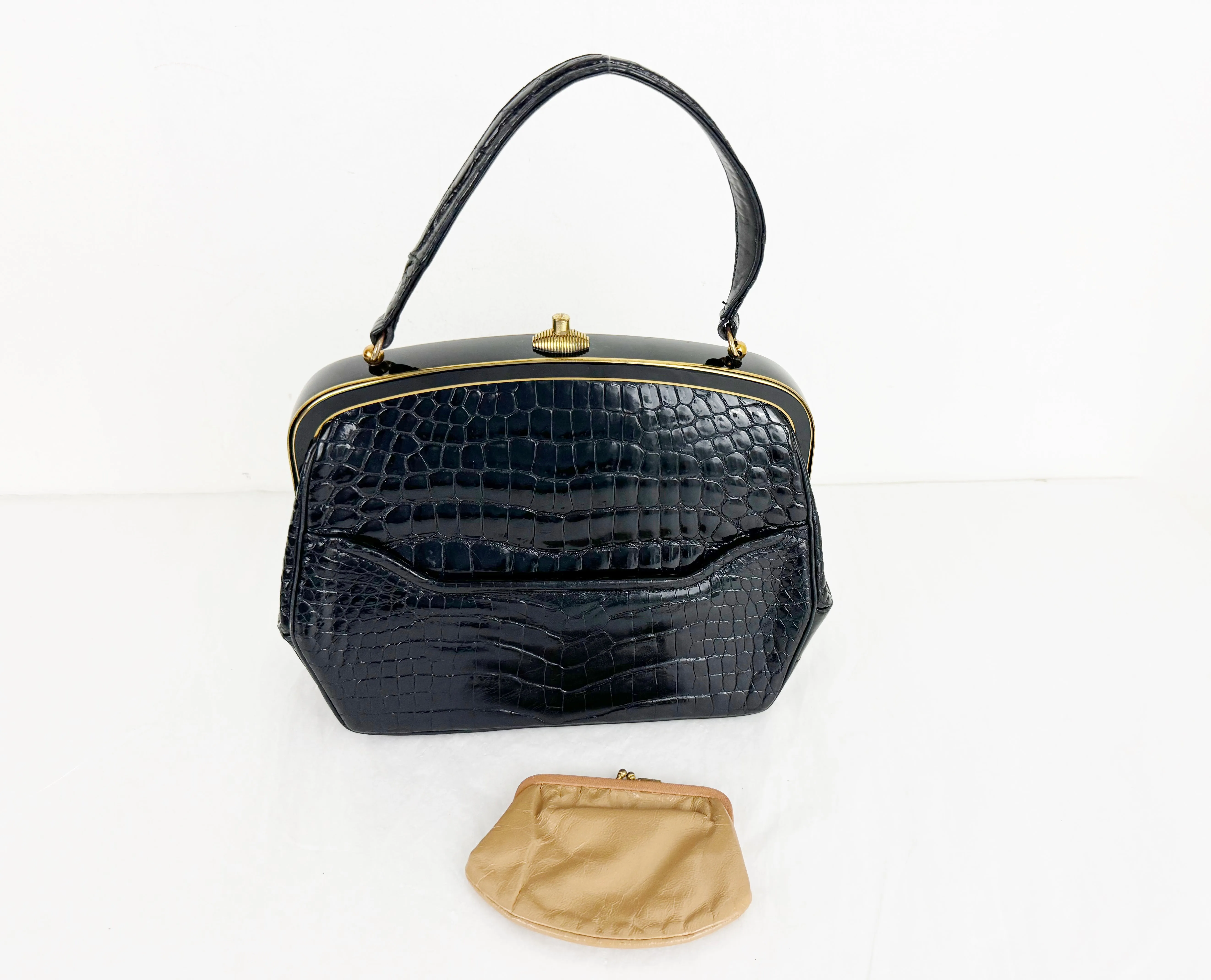 Vintage Rosenfeld Alligator Top Handle Purse