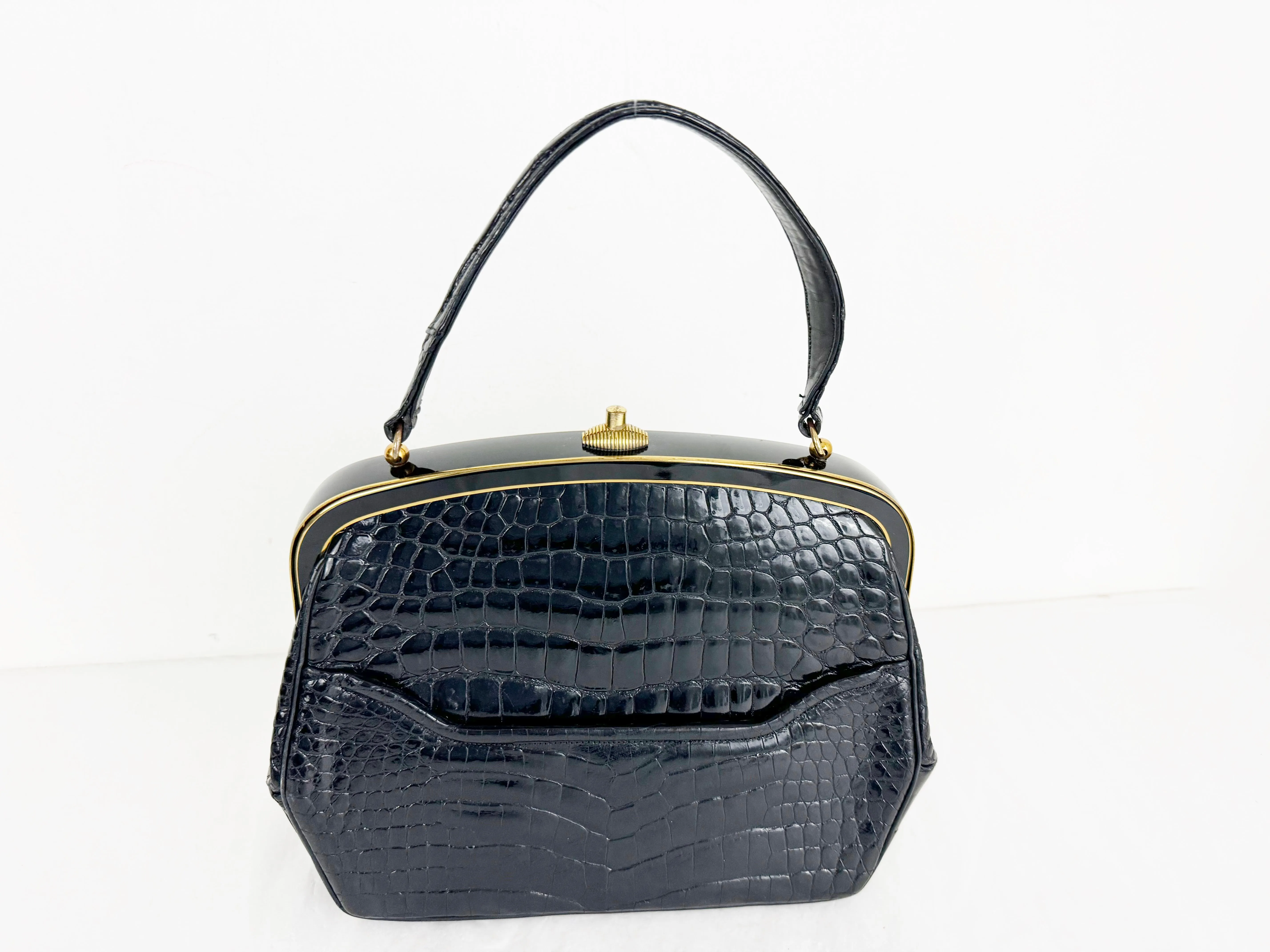 Vintage Rosenfeld Alligator Top Handle Purse