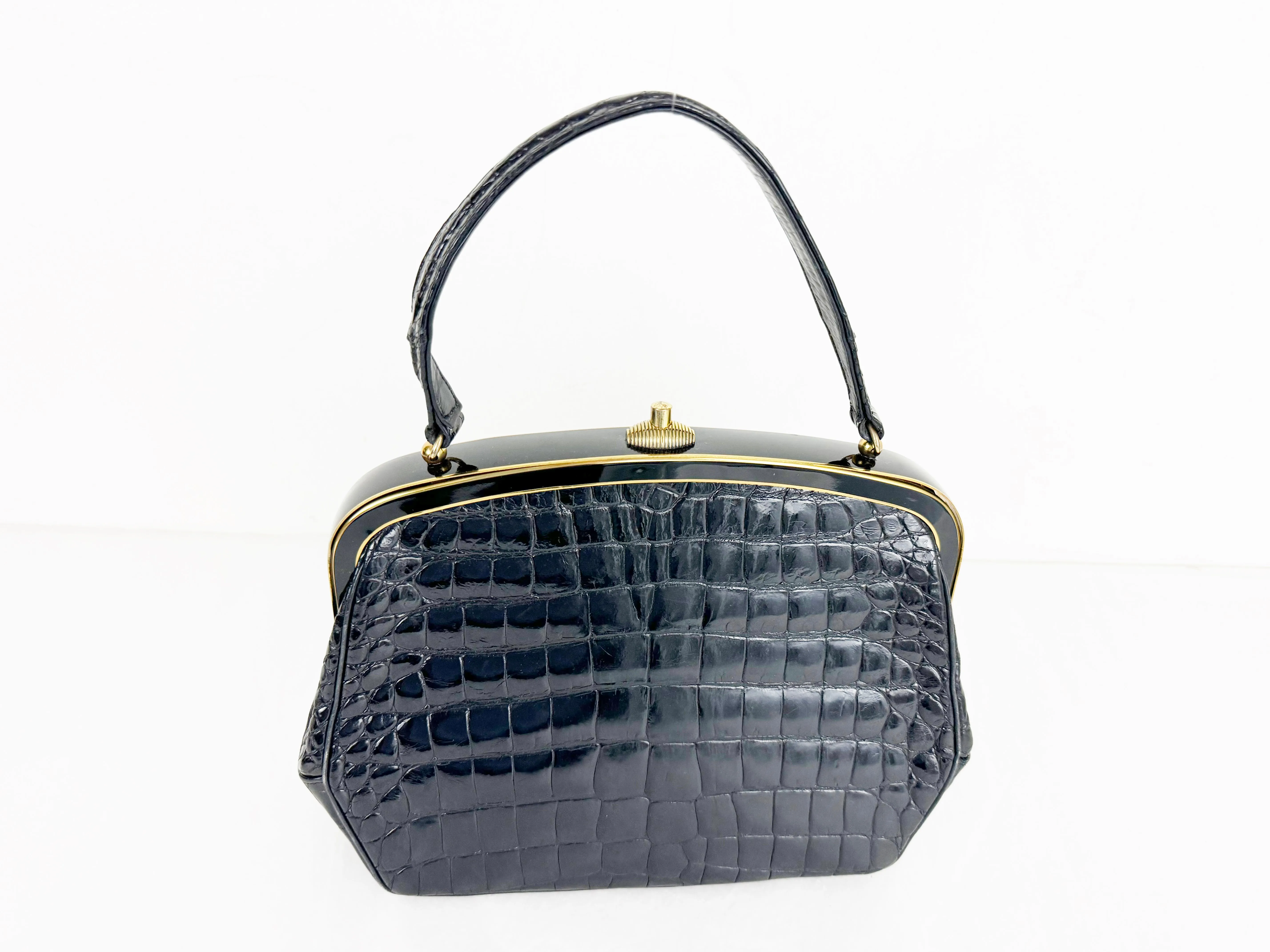 Vintage Rosenfeld Alligator Top Handle Purse