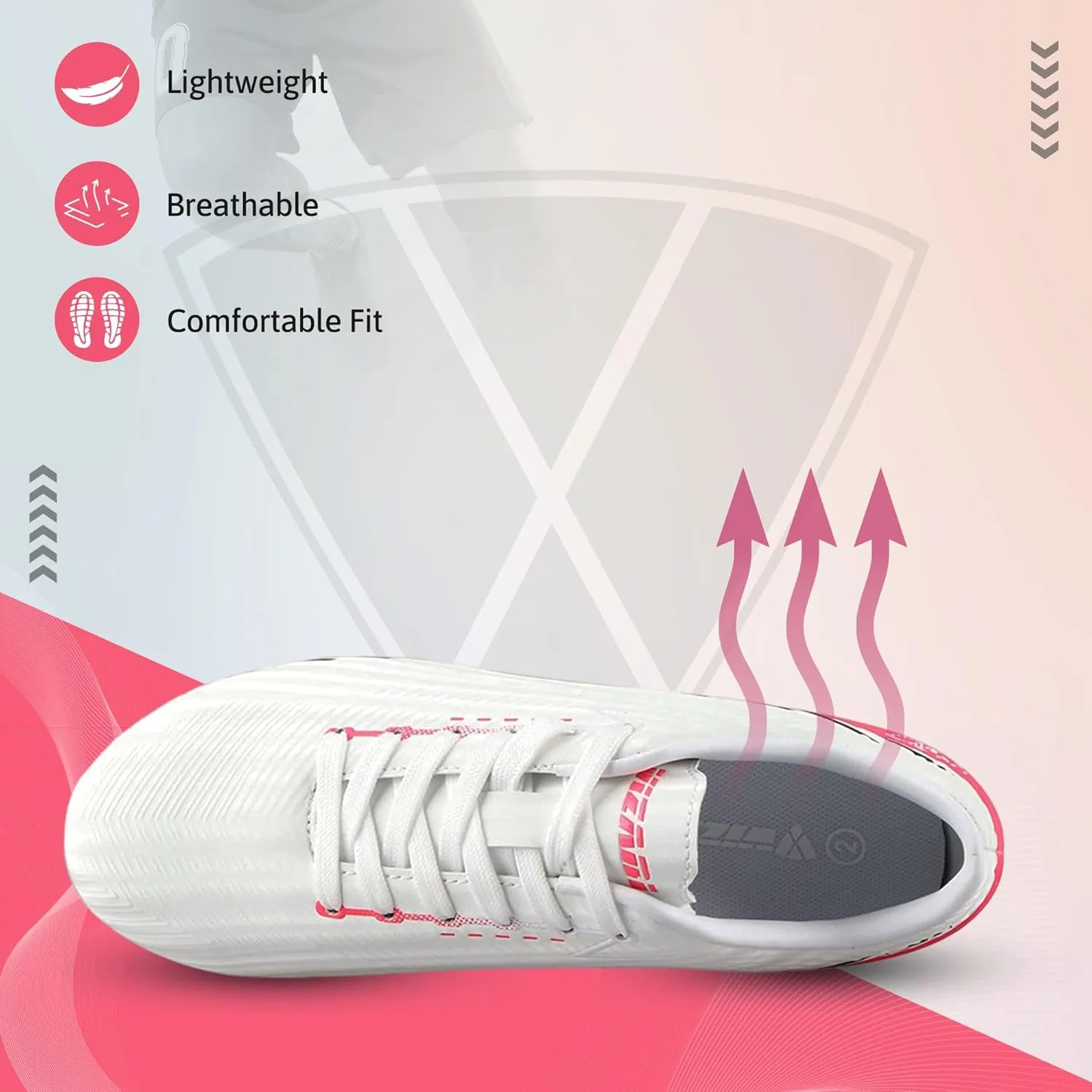 Vizari USA Youth Soccer Cleats Boys, Girls - Firm Ground Football Shoes for Toddlers/Little/Big Kids | Football Cleats - TPU Outsole - Pink, Black, Blue