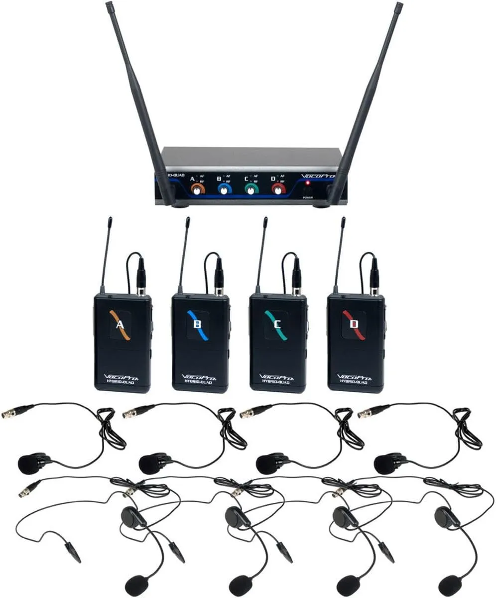 VocoPro Digital-Quad-B4 - Four Channel Wireless, Black