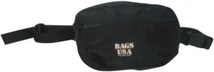 Waist Packs, Crossbody Bags, Belt Bag, Fanny pack with Adjustable Strap Made in USA. (Black)