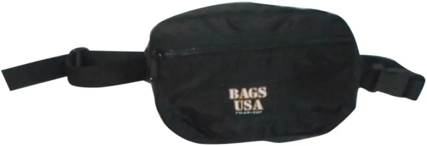 Waist Packs, Crossbody Bags, Belt Bag, Fanny pack with Adjustable Strap Made in USA. (Black)