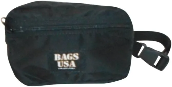 Waist Packs, Crossbody Bags, Belt Bag, Fanny pack with Adjustable Strap Made in USA. (Black)