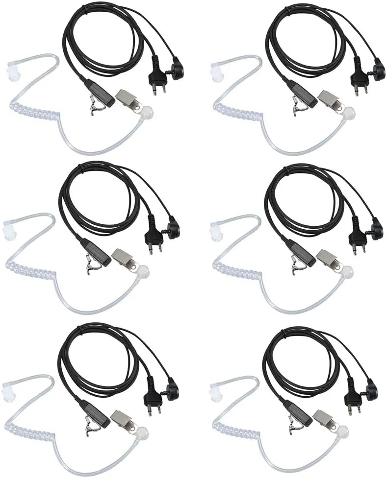 Walkie Talkie Headset for Midland with Mic Security Earpiece for GXT1000VP4 LXT500VP3 GXT1050VP4 GXT1000XB (6 Packs)