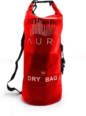 Waterproof Semi-transparent Dry Bag - 10L/20L Dry Bag Backpack - Zipper Compartment, Handles, Straps - Black, Blue, Green, Red - Transparent Dry Bag for Kayaking, Swimming, Beach, Rafting