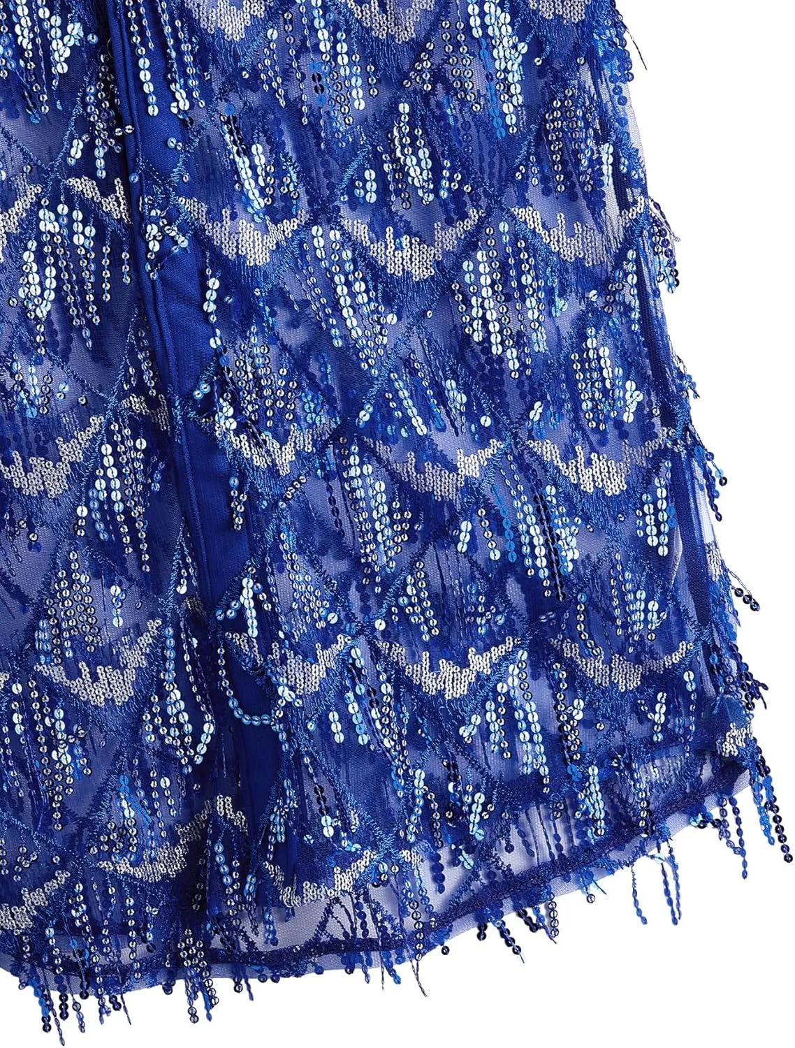 WDIRARA Men's Sequin Decor Fringe Button Front Shirts Short Sleeve Sheer Party T Shirt