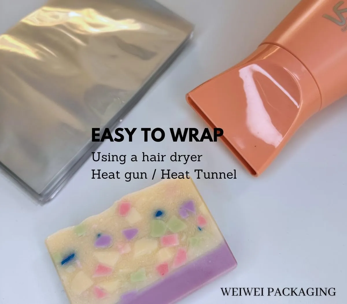 WEIWEI - 8x12 inch 200PCS Odorless PVC Heat Shrink Wrap Bags 100 Gauge