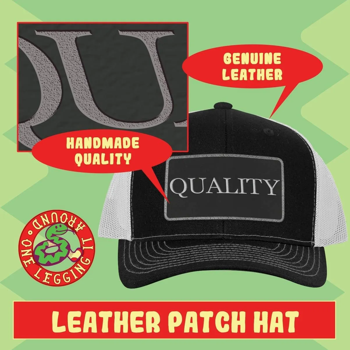 Well-Point Pumping Supervisor AF - Leather Black Patch Engraved Trucker Hat