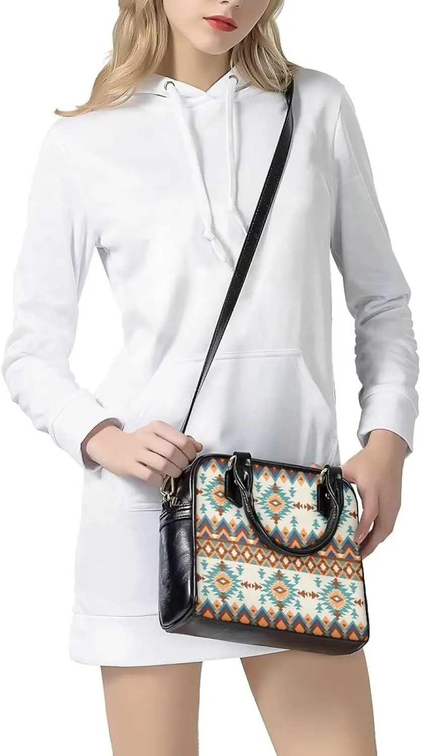 Western Handbags for Women Crossbody Tote Purse Leather Top Handle Bags for Travel Shopping Work