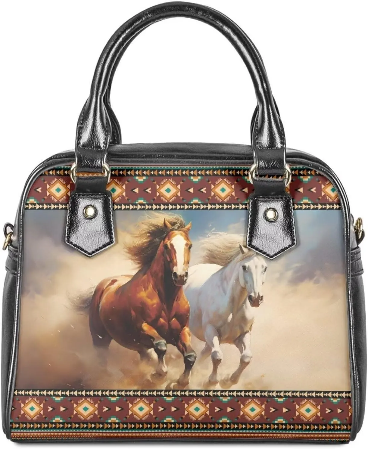 Western Handbags for Women Crossbody Tote Purse Leather Top Handle Bags for Travel Shopping Work
