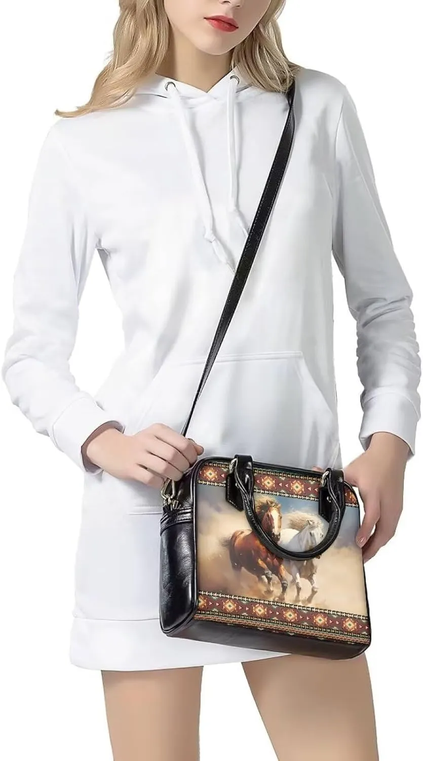 Western Handbags for Women Crossbody Tote Purse Leather Top Handle Bags for Travel Shopping Work