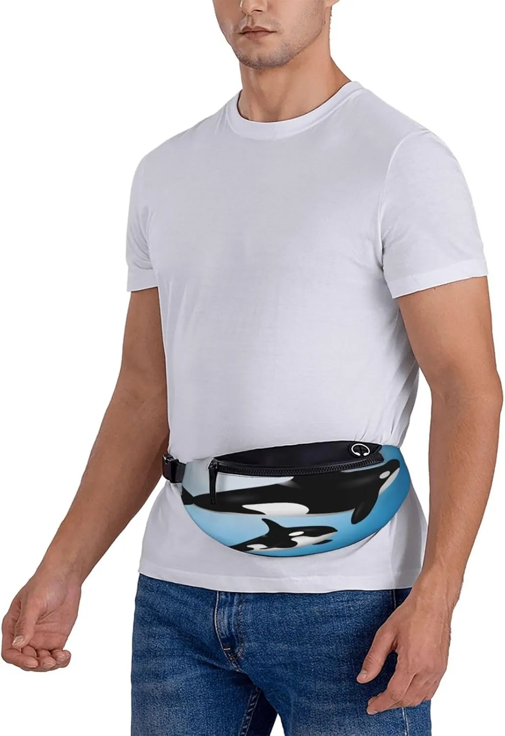 Whale 63 Fanny Pack, Crossbody Waist Packs for Women Men Waist Bags with Adjustable Strap for Travel Running Hiking Sport