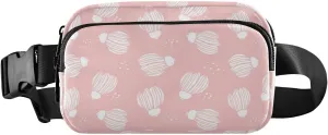 White Buds Fanny Pack Crossbody Bag for Men Women Belt Bag Bum Bag with Adjustable Strap, Fashion Waist Packs for Travel Running Workout