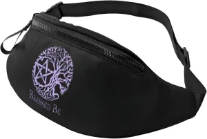 Wiccan & Pagan Sacred Unisex Adjustable Leisure Waist Bag Outdoor Sports Running Waist Bag Business Travel Mobile Phone Bag, Black