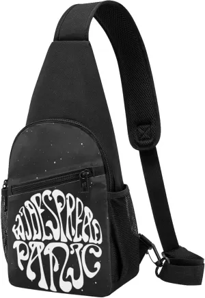 Widespread Music Panic Backpack Crossbody Sling Bag Daypack Fanny Pack Cross Body Bag for Men and Women Chest Bag Travel Hiking Daypack