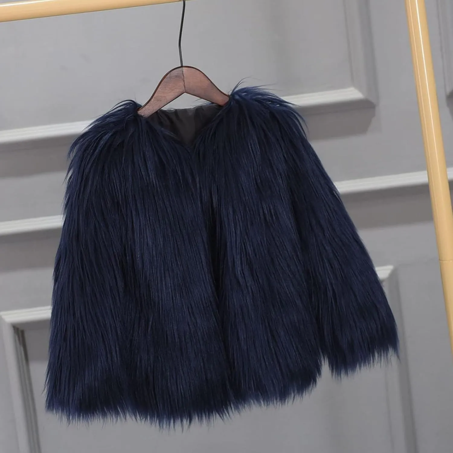 Winter Jackets for Women Open Front Faux Fur Coat Womens Fringe Jacket Fluffy Cardigan Long Sleeve Outwear Shaggy Jacket