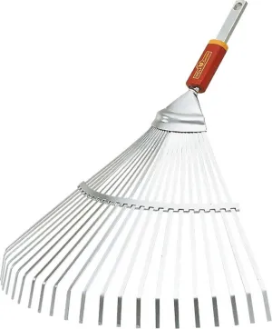 WOLF Garten Multi Star Garden Rake, 50cm, Alloy Steel Head & Handle, Rubber Grip, Long Handle