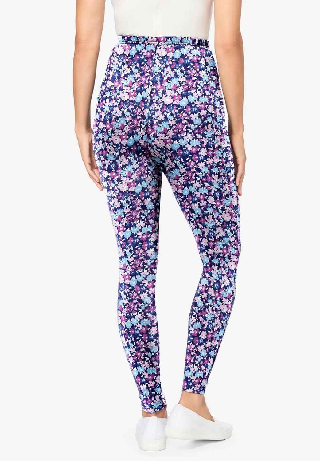 Woman Within Plus Size Printed Pocket Legging