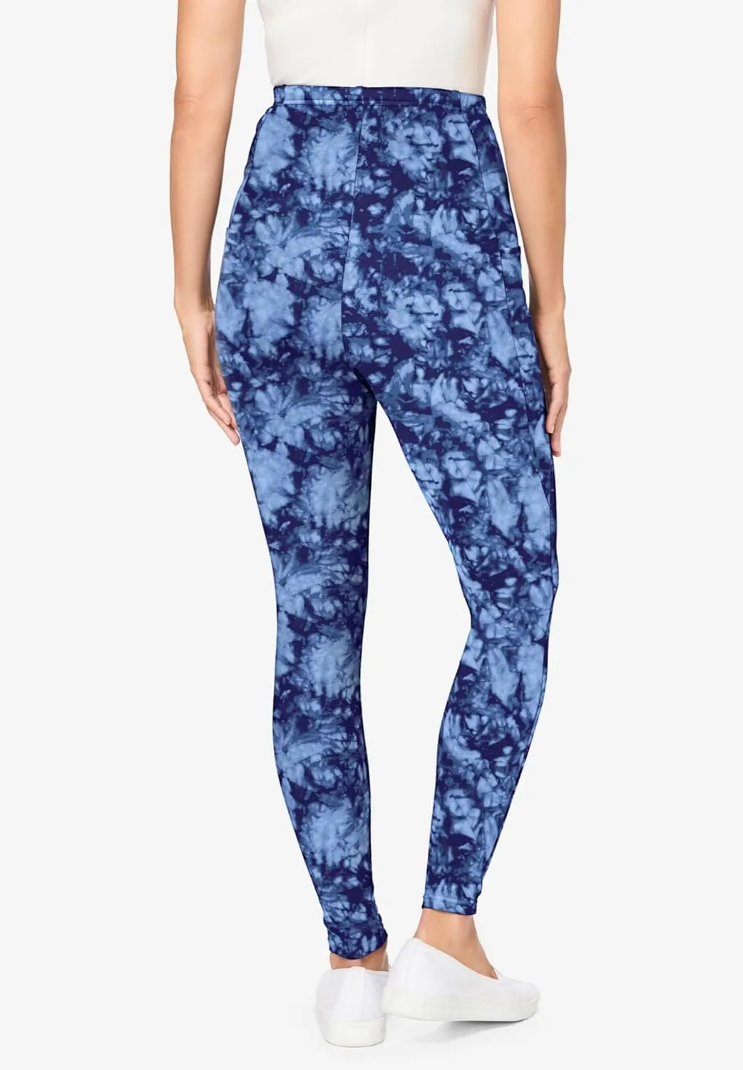 Woman Within Plus Size Printed Pocket Legging